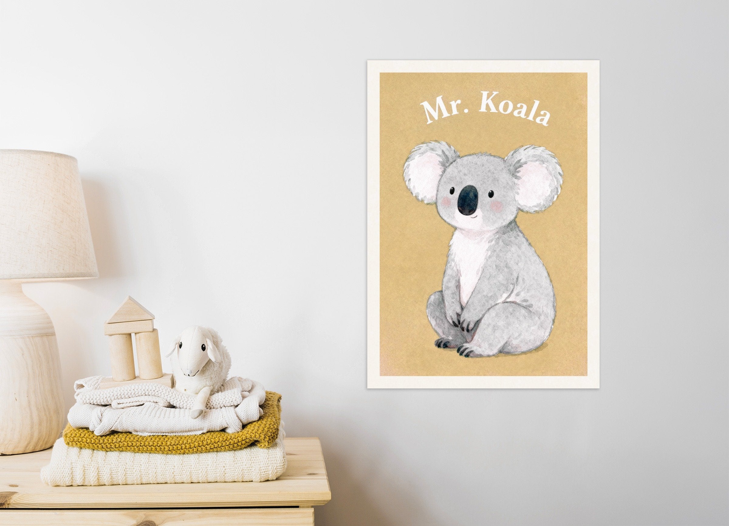 Poster of Nursery koala wall art – Sleepy bear poster