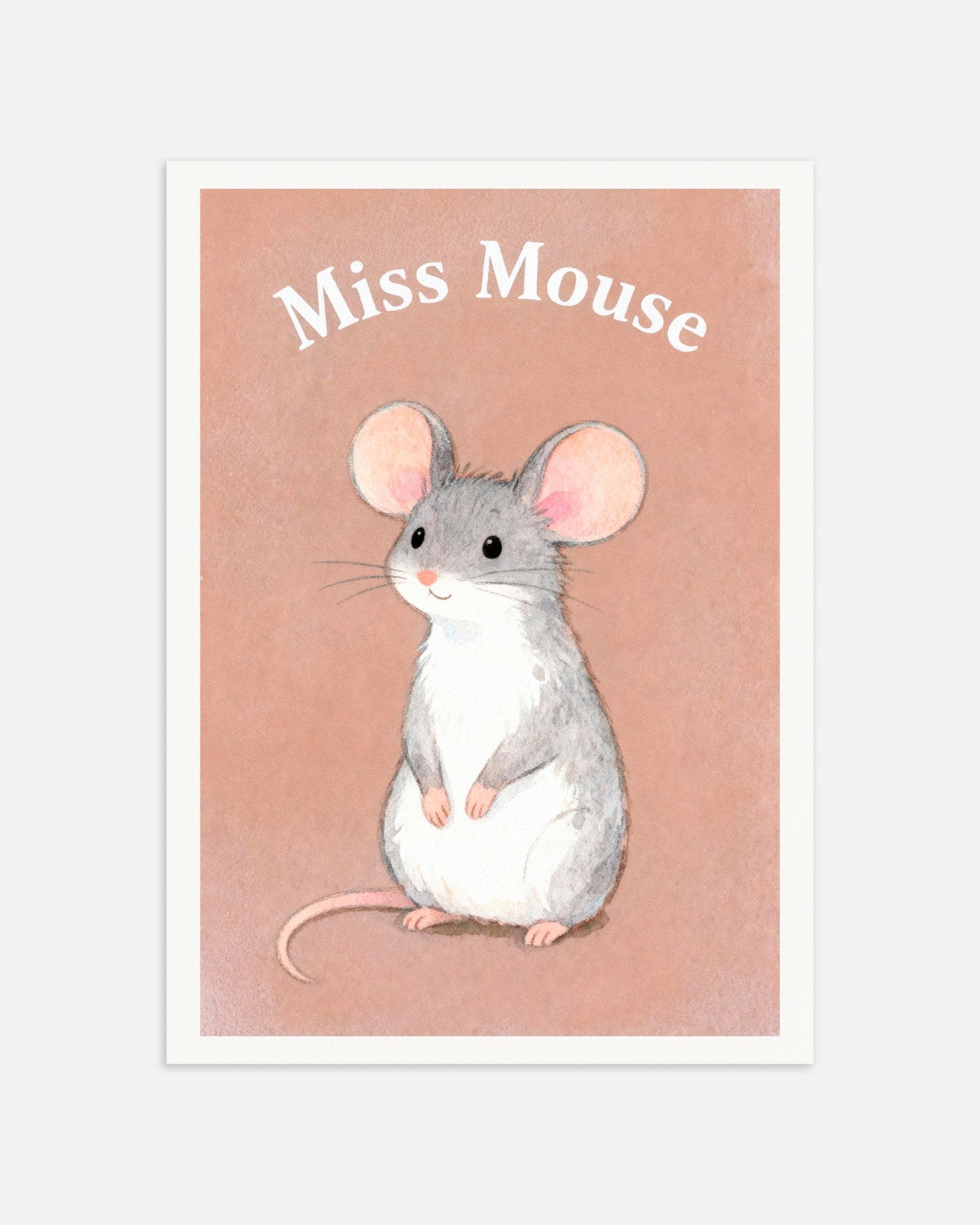 Poster of Nursery mouse wall art – Adorable small animal, thumbnail