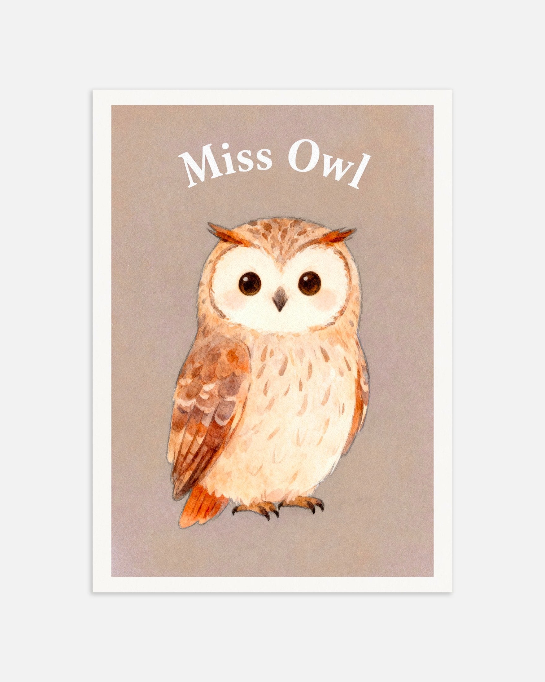 Poster of Nursery owl wall art – Wise woodland bird poster, thumbnail