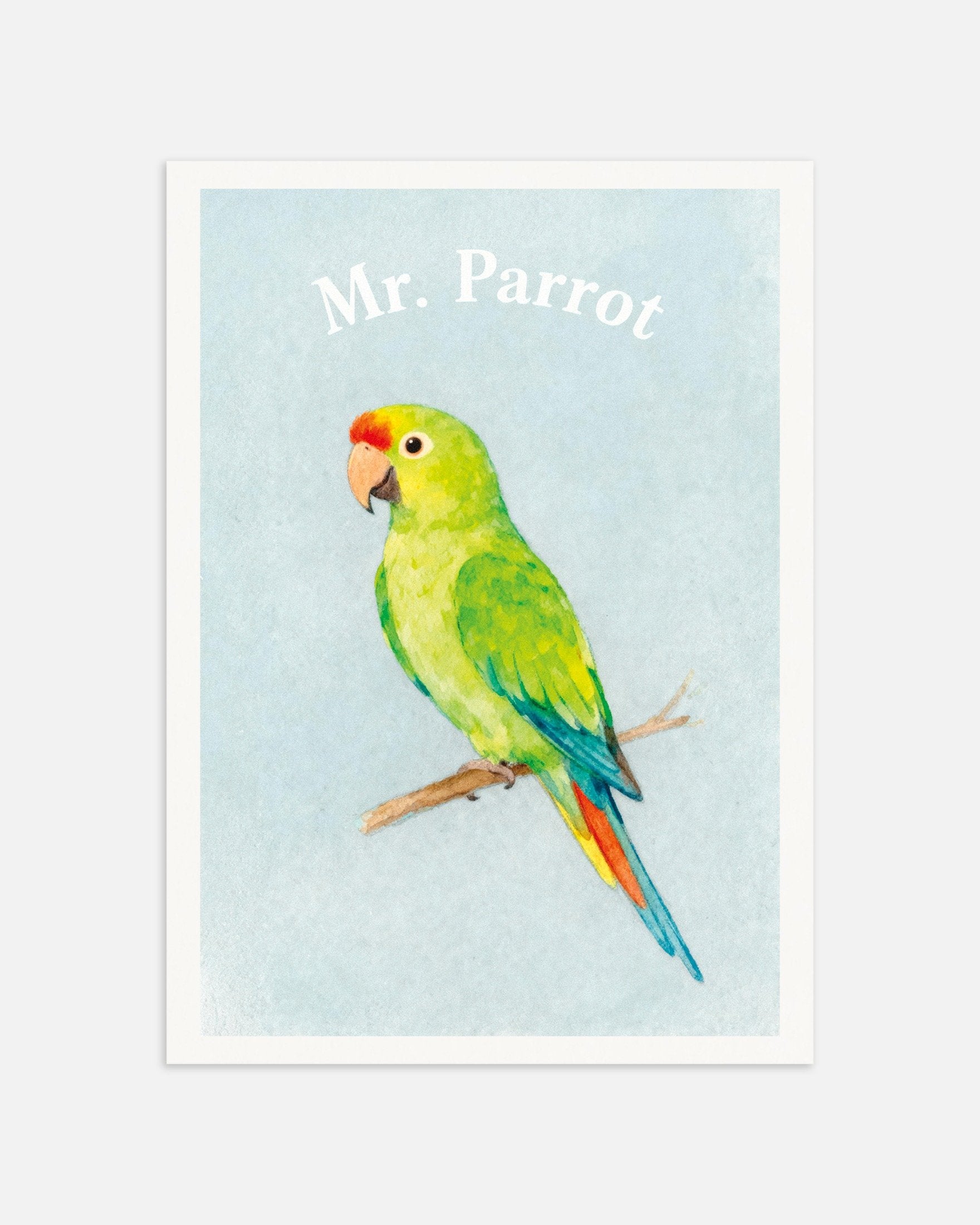 Poster of Nursery parrot wall art – Colorful bird watercolor poster, thumbnail