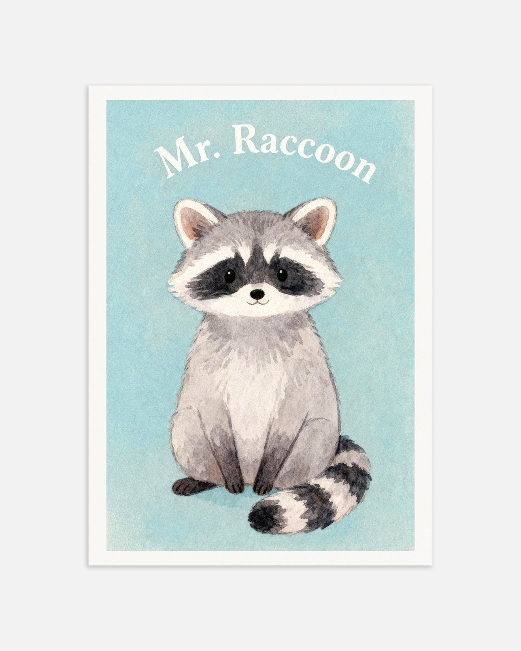 Poster of Nursery raccoon wall art – Adorable woodland friend, thumbnail
