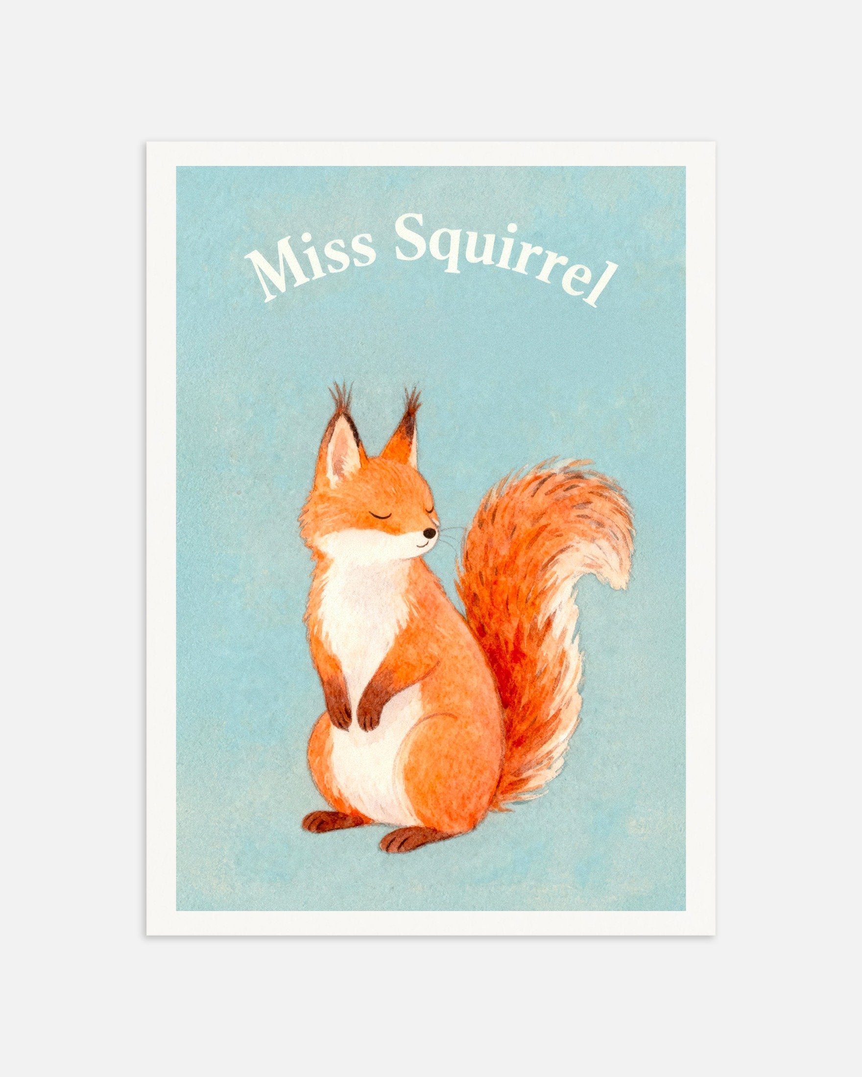 Poster of Nursery squirrel wall art – Woodland animal poster, thumbnail