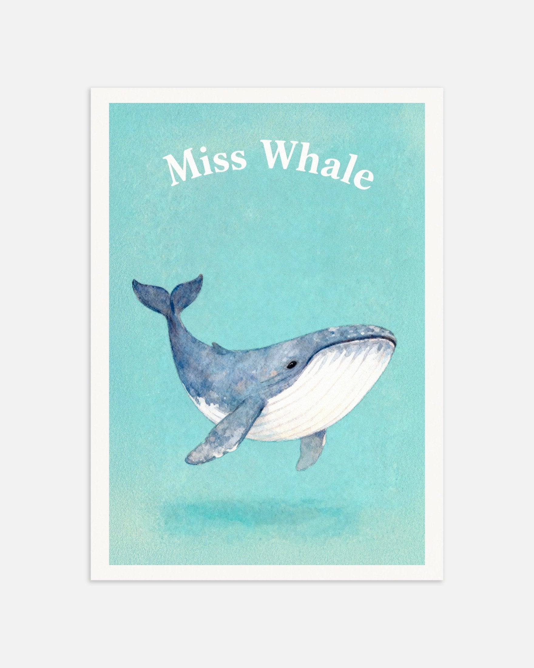 Poster of Nursery whale wall art – Ocean giant watercolor, thumbnail