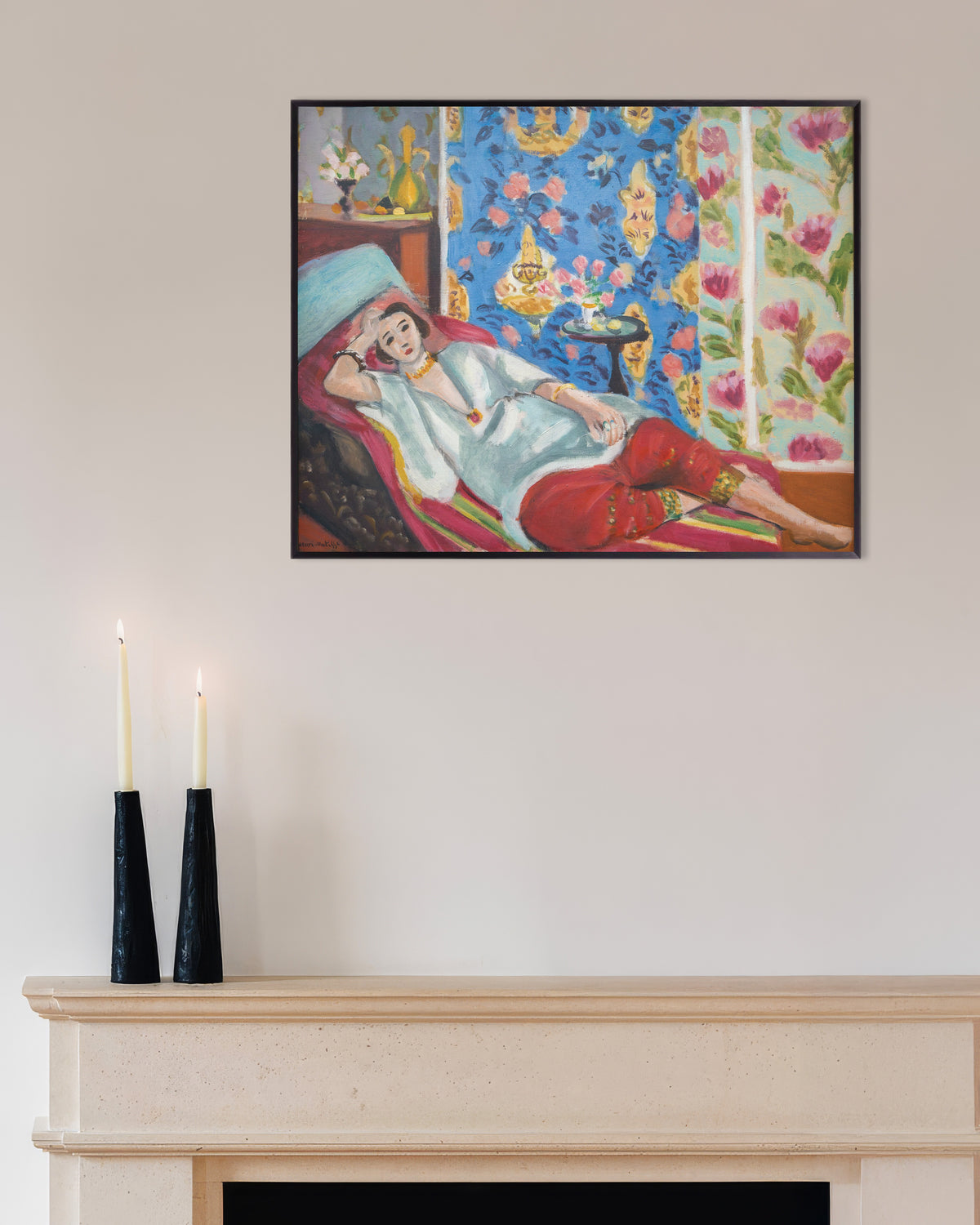 Plakat „Odaliska w czerwonych spodniach (1924–1925), Henri Matisse” w metalowej ramie
