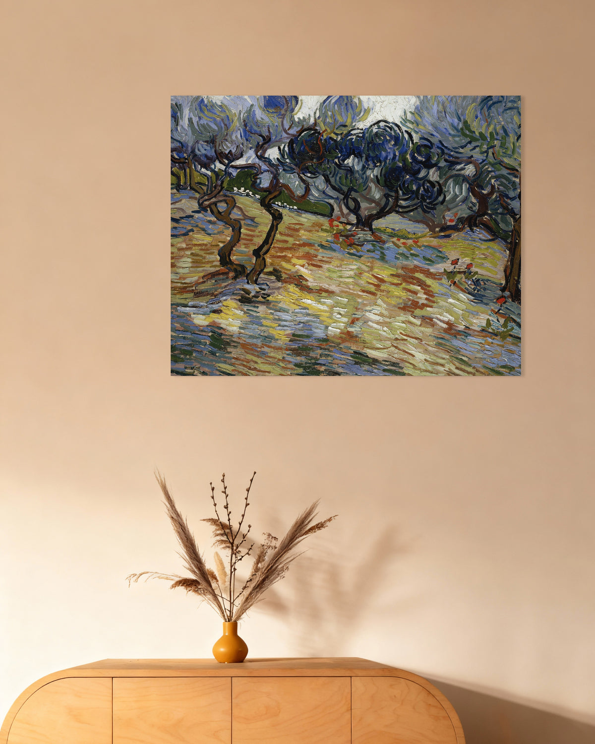 Plakat Drzewa oliwne (1889), Vincent van Gogh