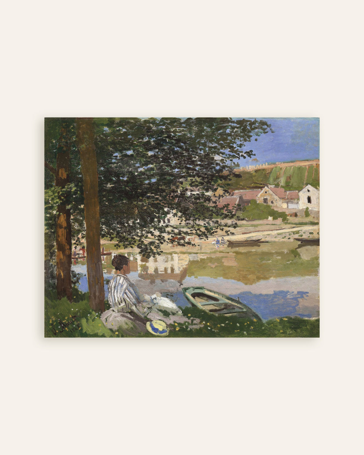 Plakat Nad brzegiem Sekwany, Bennecourt (1868), Claude Monet, miniatura
