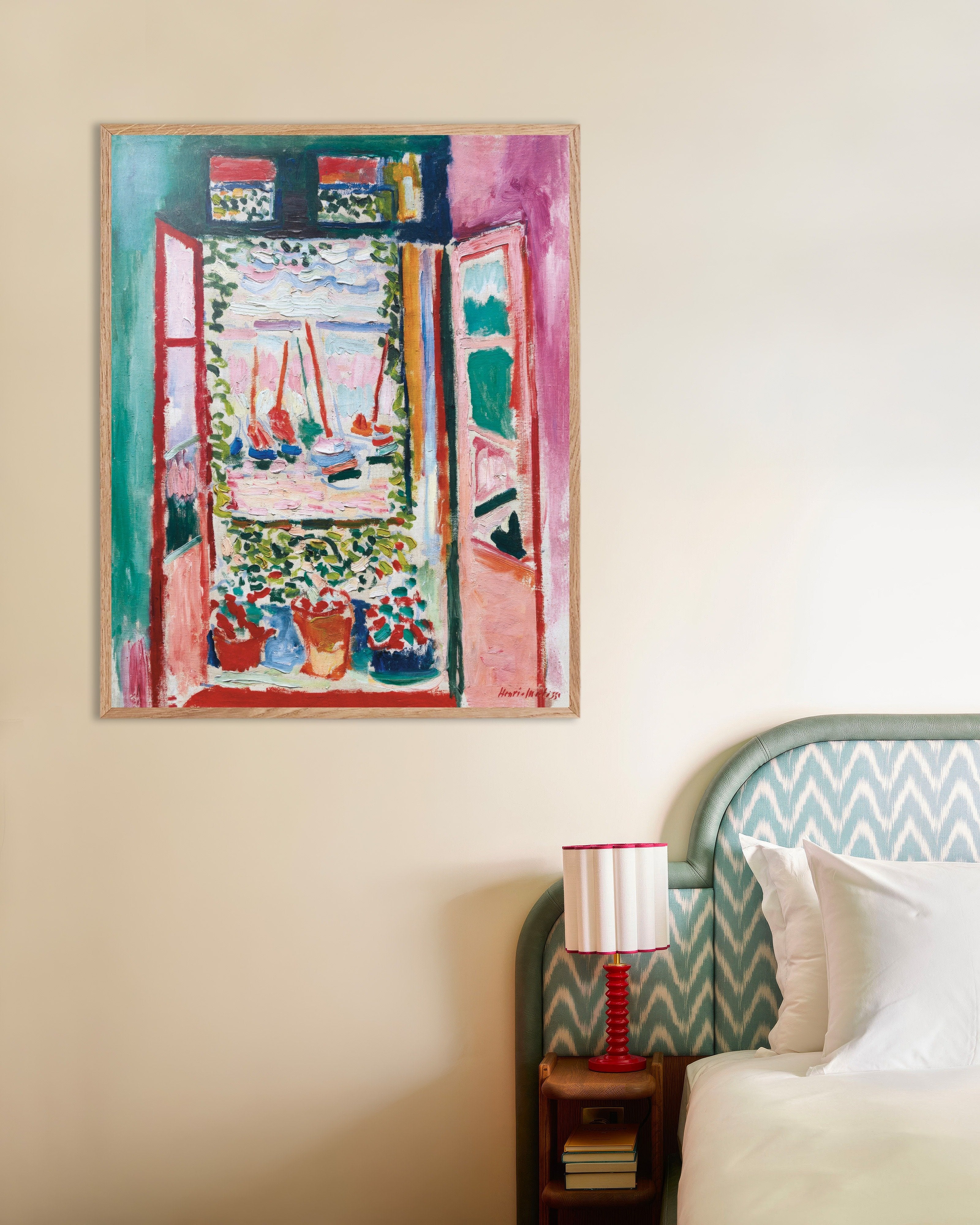 Poster of Open window, Collioure by Henri Matisse - Poster, with natural wooden frame