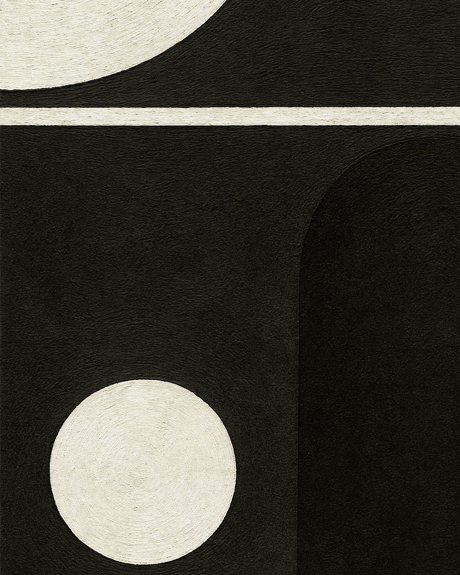 Czarno-białe kształty – minimalistyczny plakat geometryczny