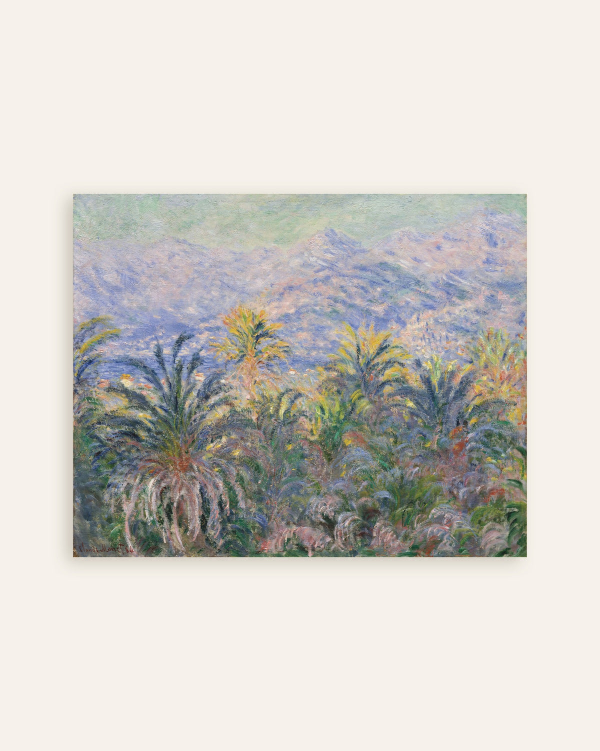 Plakat Palmy w Bordigherze (1884), Claude Monet, miniatura