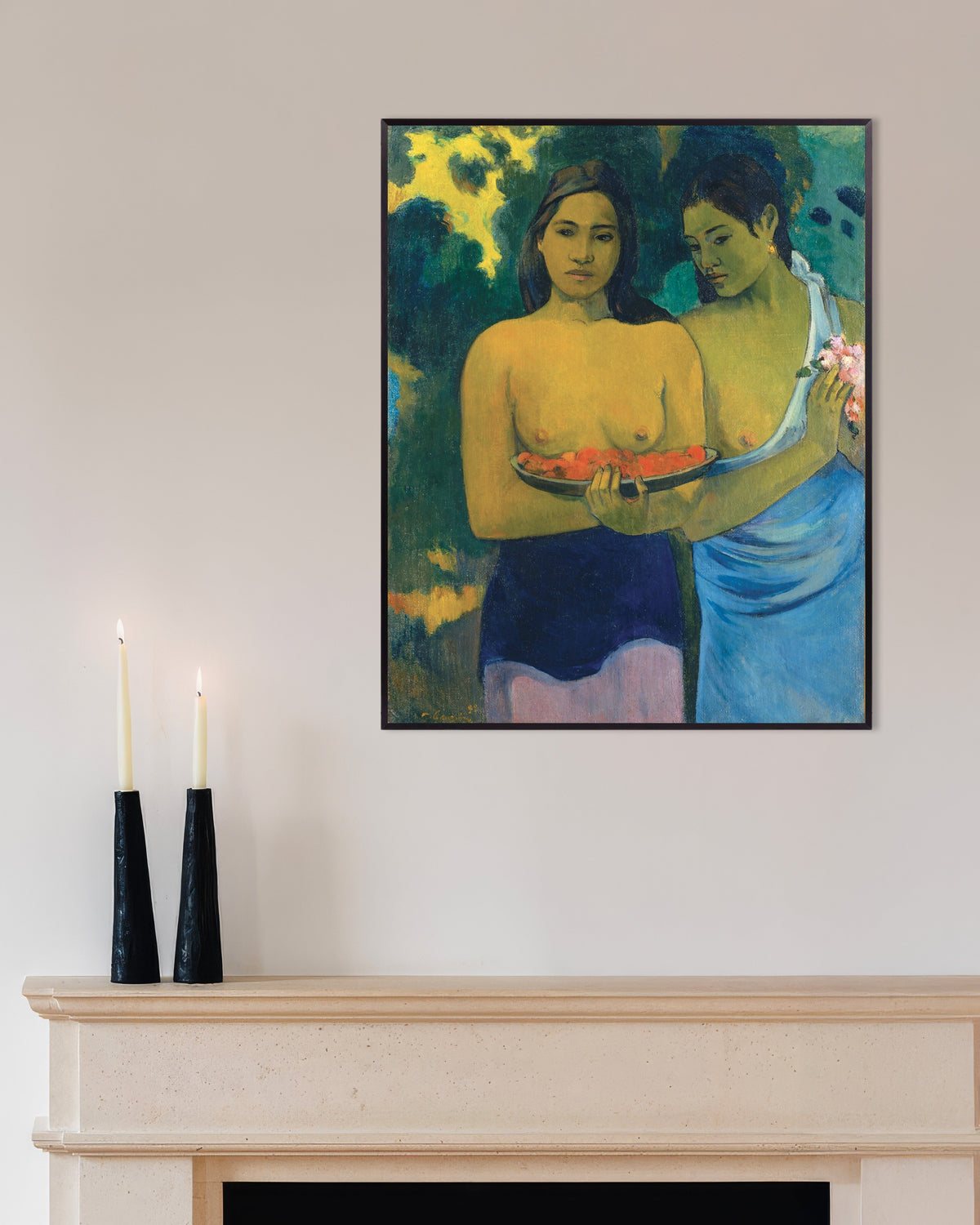 Paul Gauguin, Dwie Tahitianki, w metalowej ramie