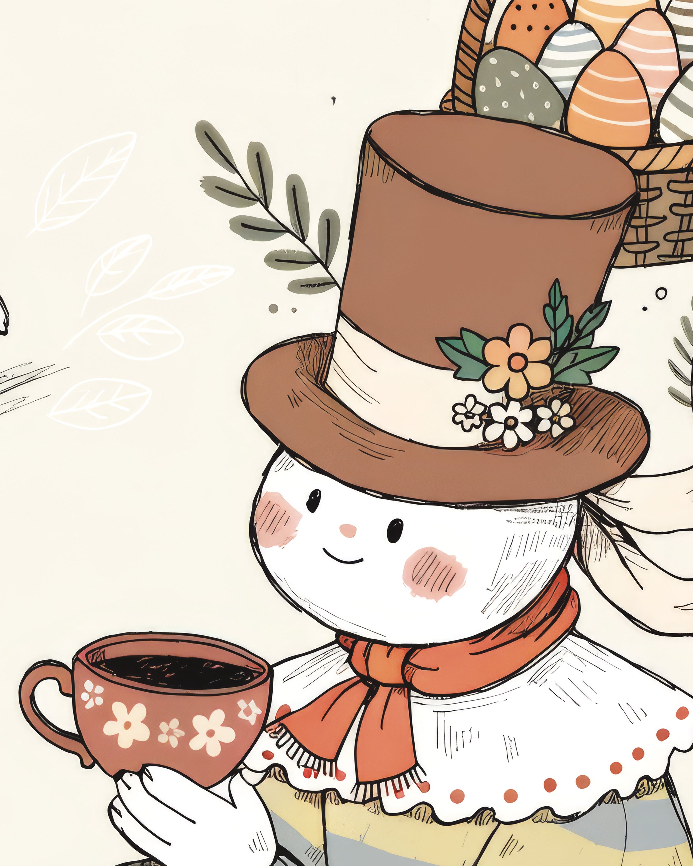 Plakat Ilustracja Przerwa na Herbatę Wielkanocną