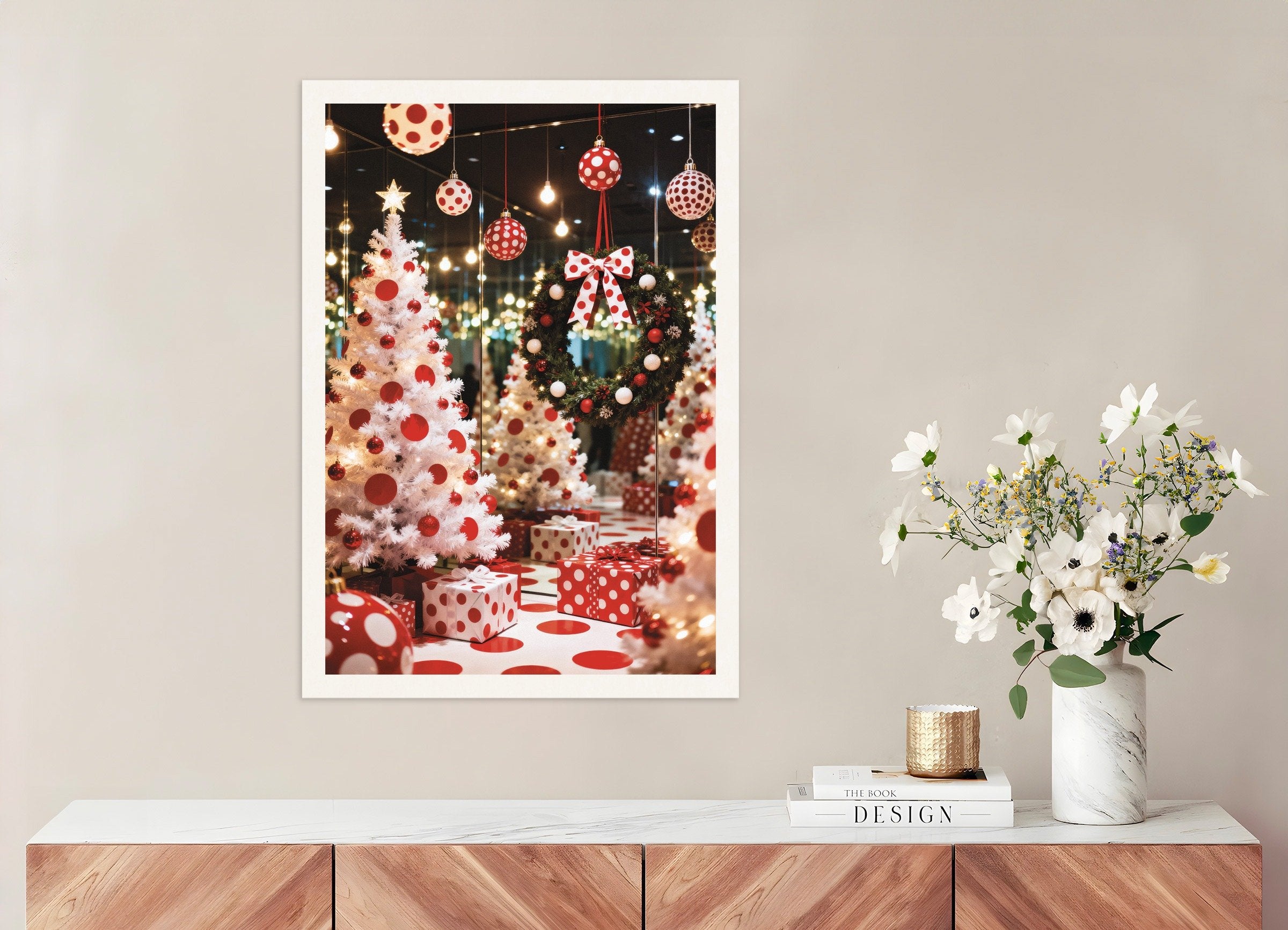 Poster of Polka dot Christmas room poster