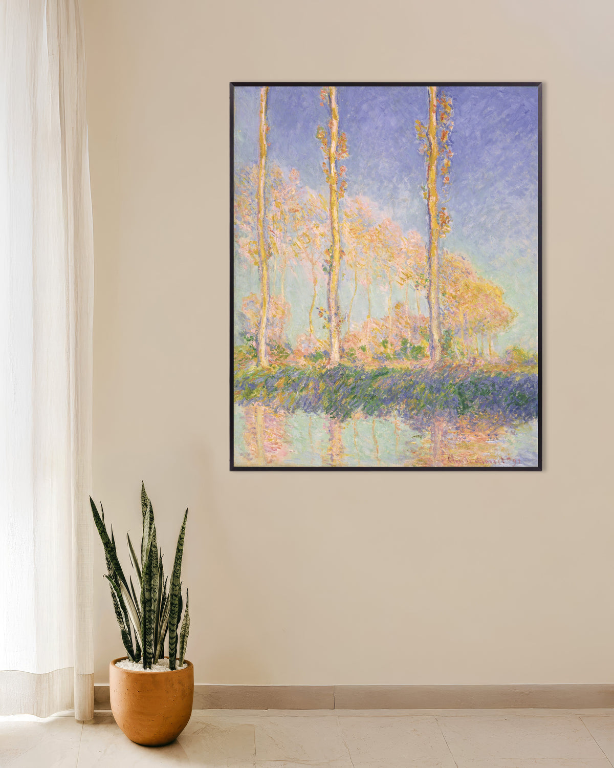Plakat Topole (1891), Claude Monet, w metalowej ramie