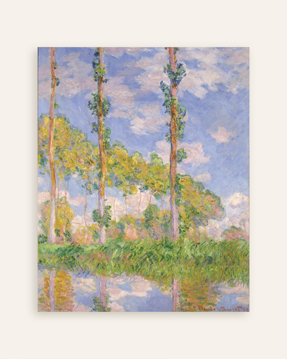 Plakat Topole w słońcu (1891), Claude Monet, miniatura