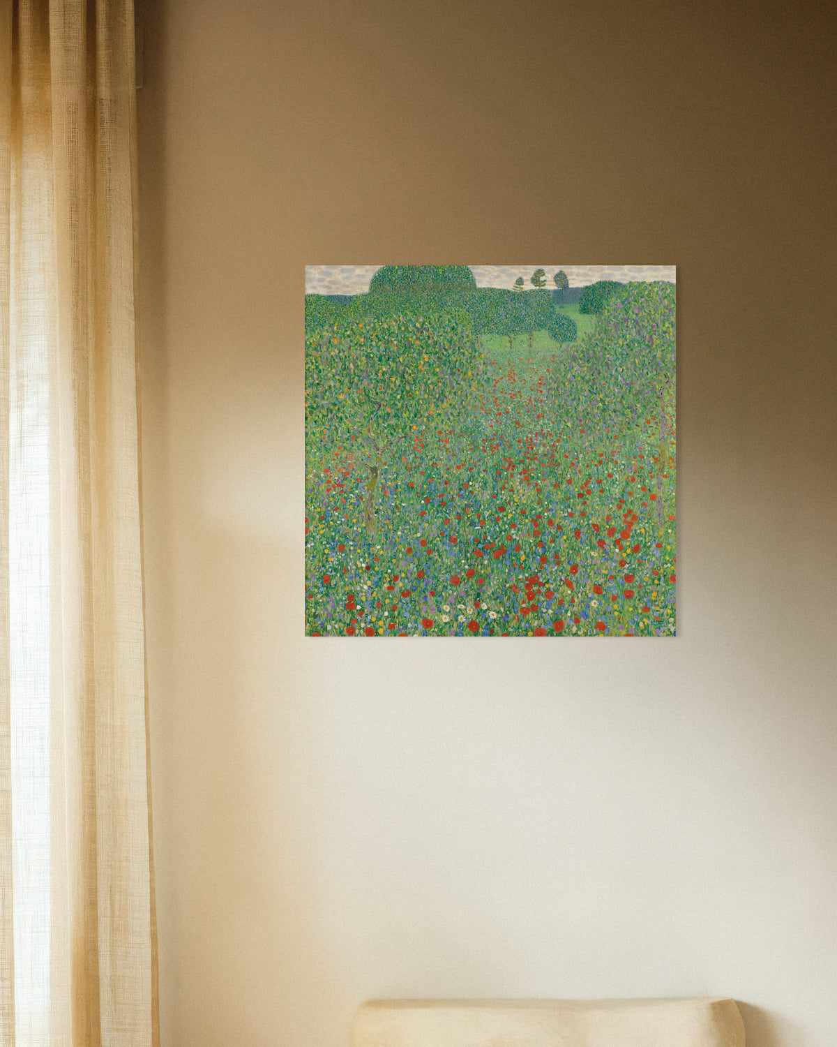 Plakat Łąka z makami (1907), Gustav Klimt