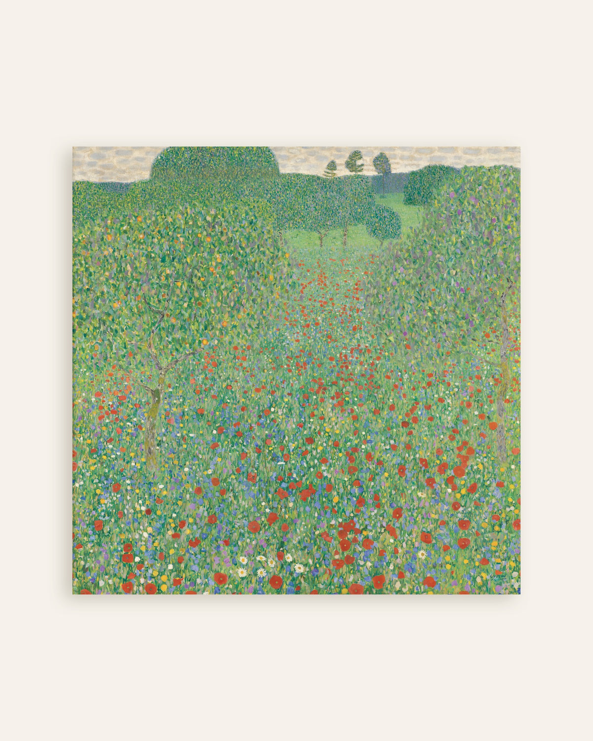 Plakat Łąka z makami (1907), Gustav Klimt, miniatura
