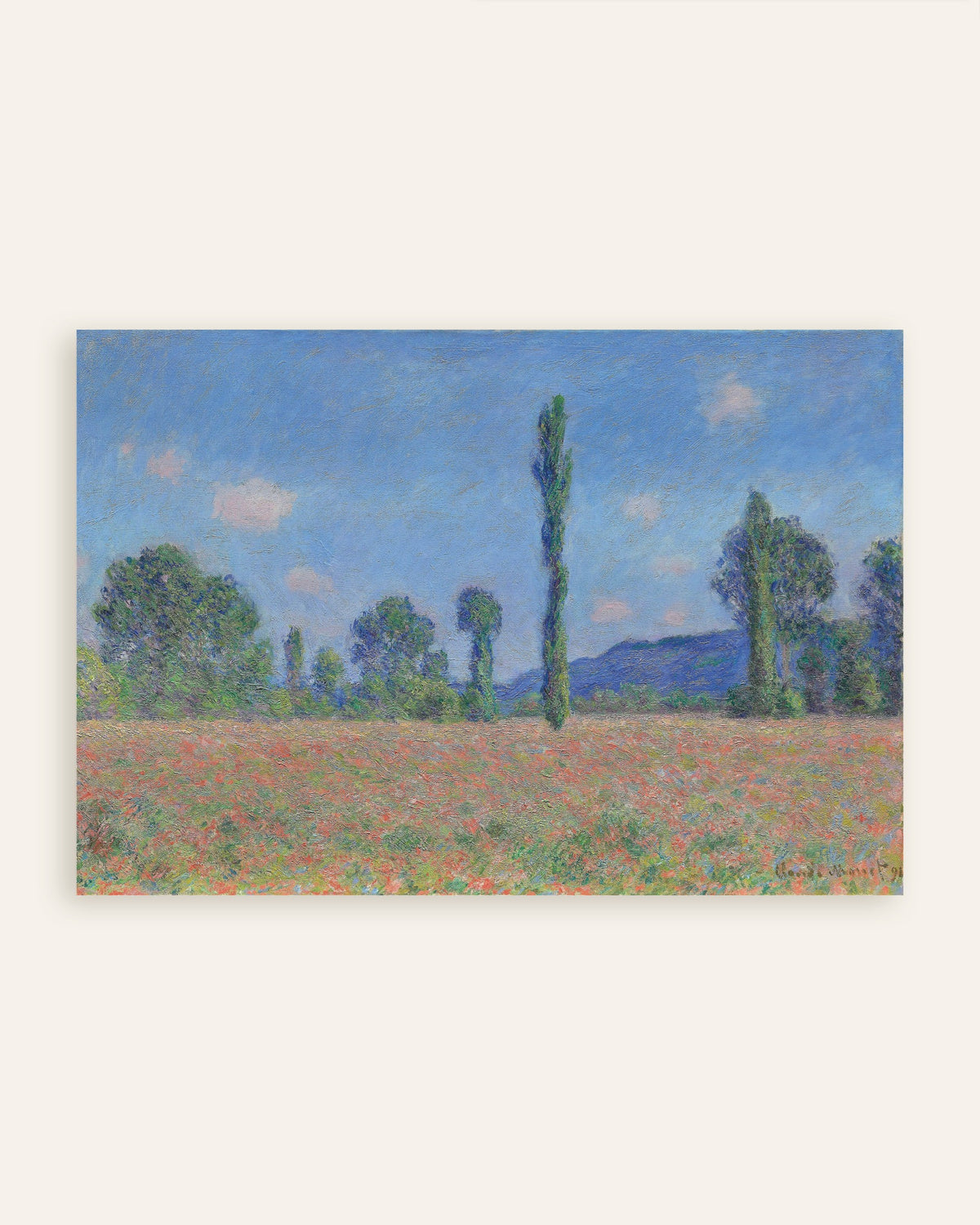 Plakat Pole maków, Giverny (1890), Claude Monet, miniatura
