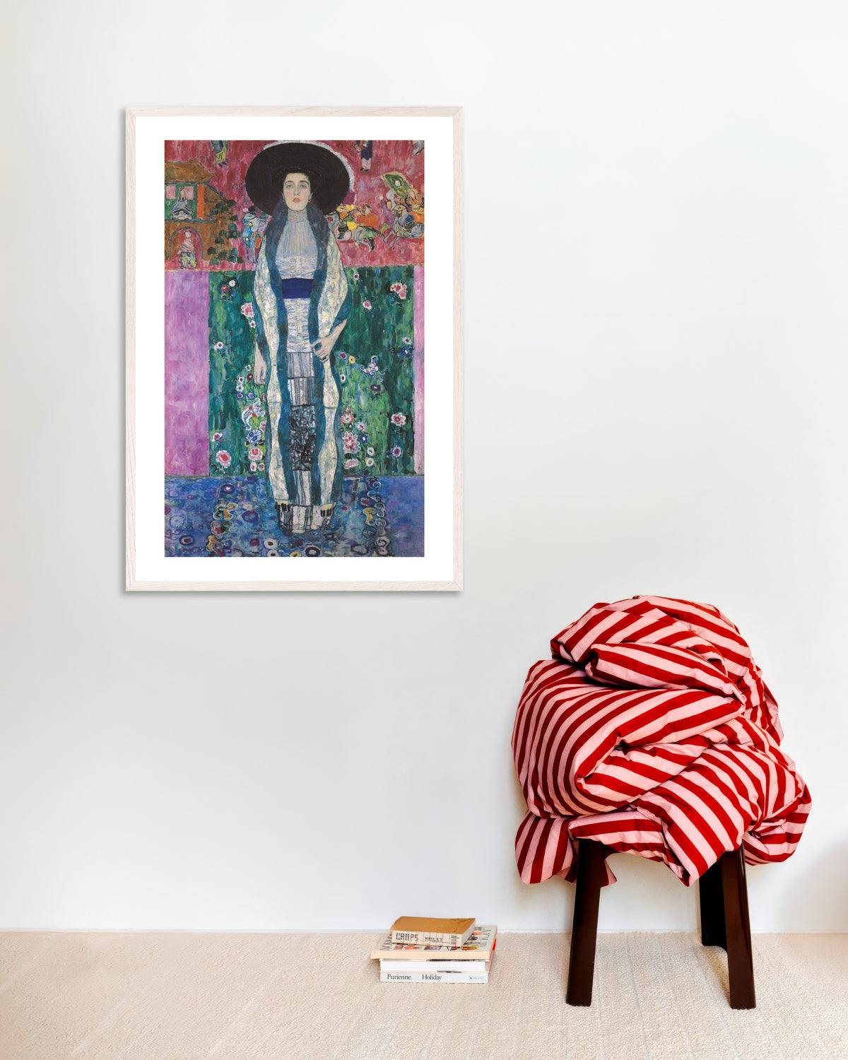 Plakat Portret Adeli Bloch-Bauer II (1912), Gustav Klimt, w białej drewnianej ramie