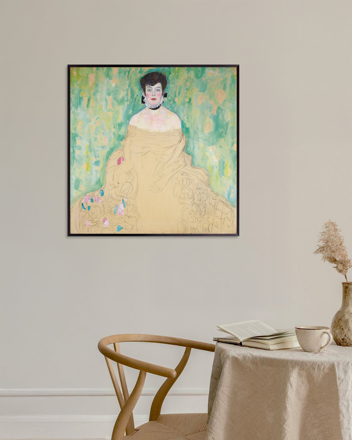 Plakat Portret Amalie Zuckerkandl (1917), Gustav Klimt, w metalowej ramie