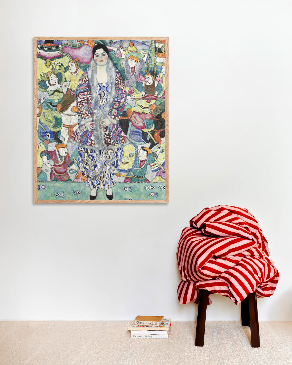 Plakat przedstawiający Portret Friederike Marii Beer (1916), Gustav Klimt, w ramie z naturalnego drewna