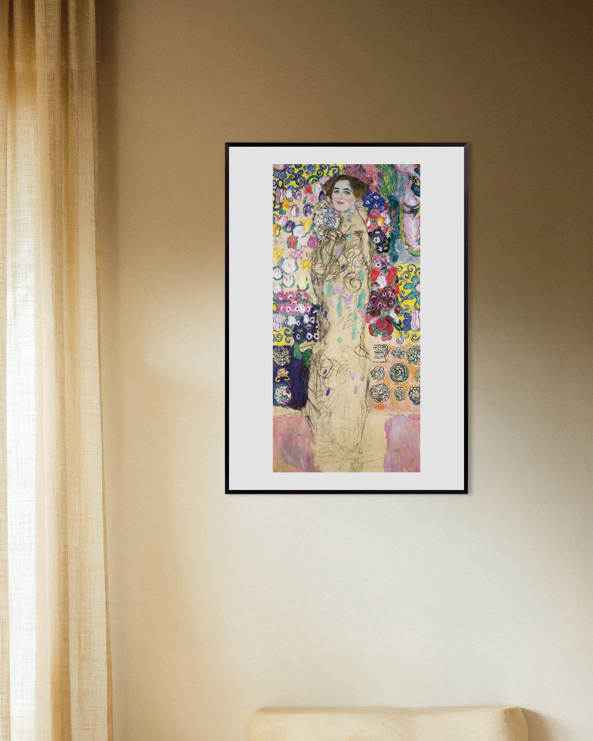 Plakat Portret Marii Munk (1917–1918), Gustav Klimt, w metalowej ramie