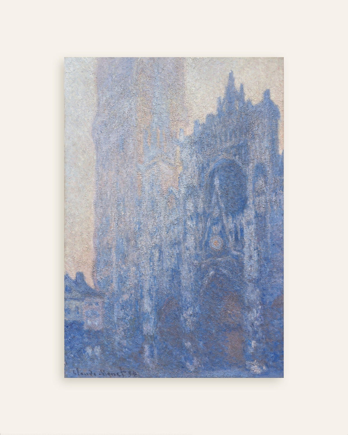Plakat Katedra w Rouen, portal i wieża d'Albane, efekt poranka (1894), Claude Monet, miniatura