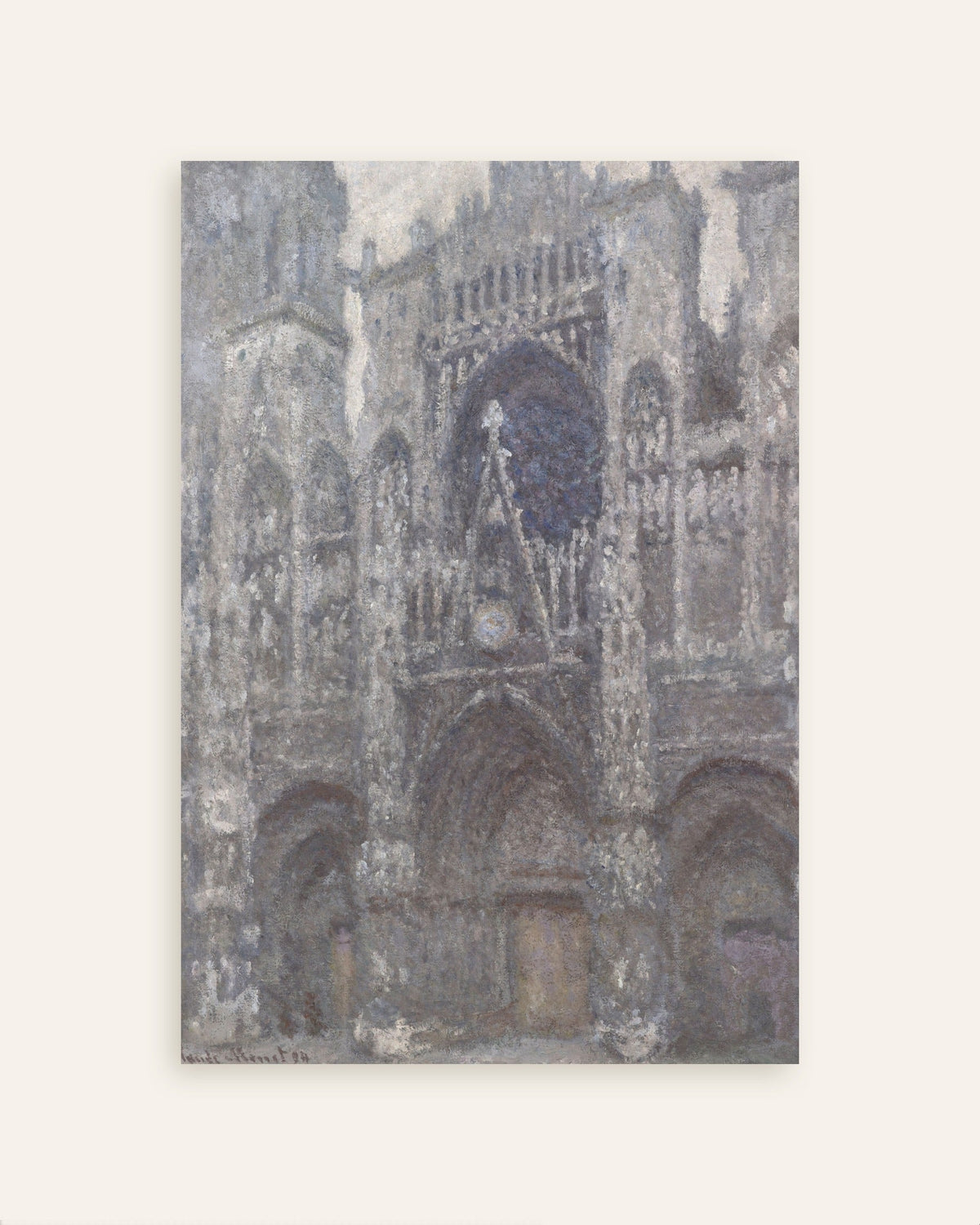 Plakat Katedra w Rouen, portal w szarą pogodę (1892), Claude Monet, miniatura