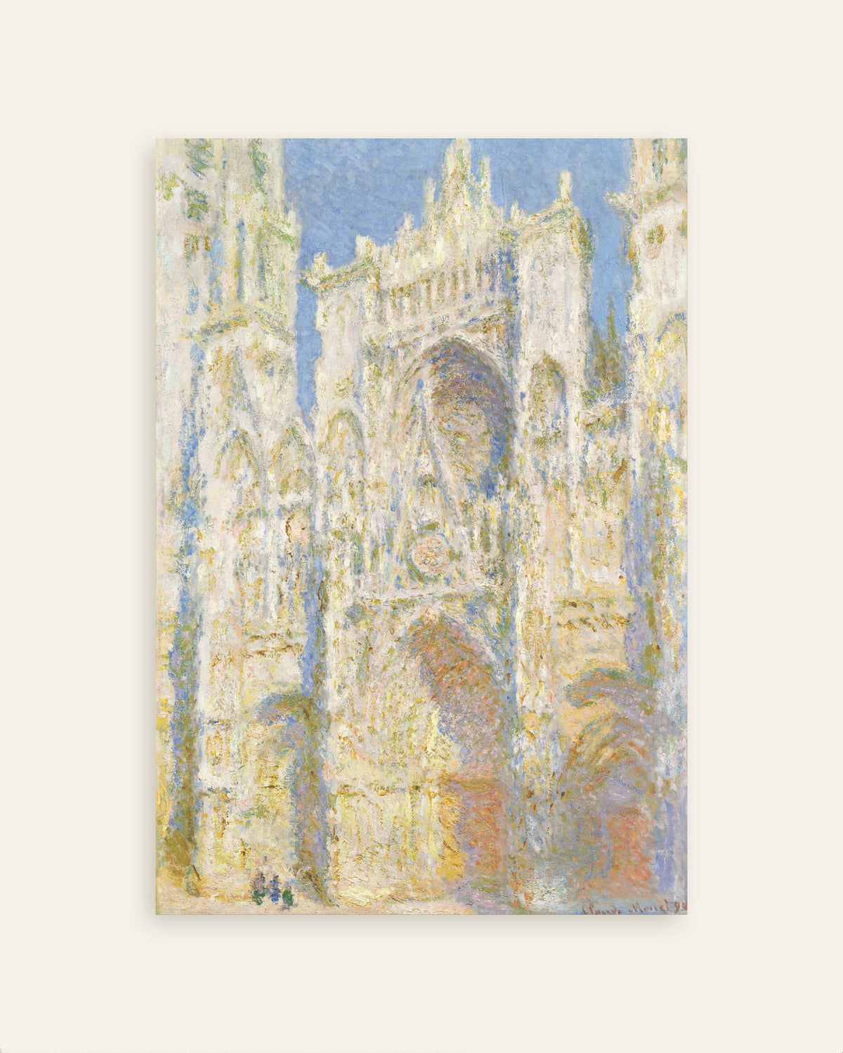 Plakat Katedra w Rouen, fasada zachodnia w pełnym słońcu (1894), Claude Monet, miniatura