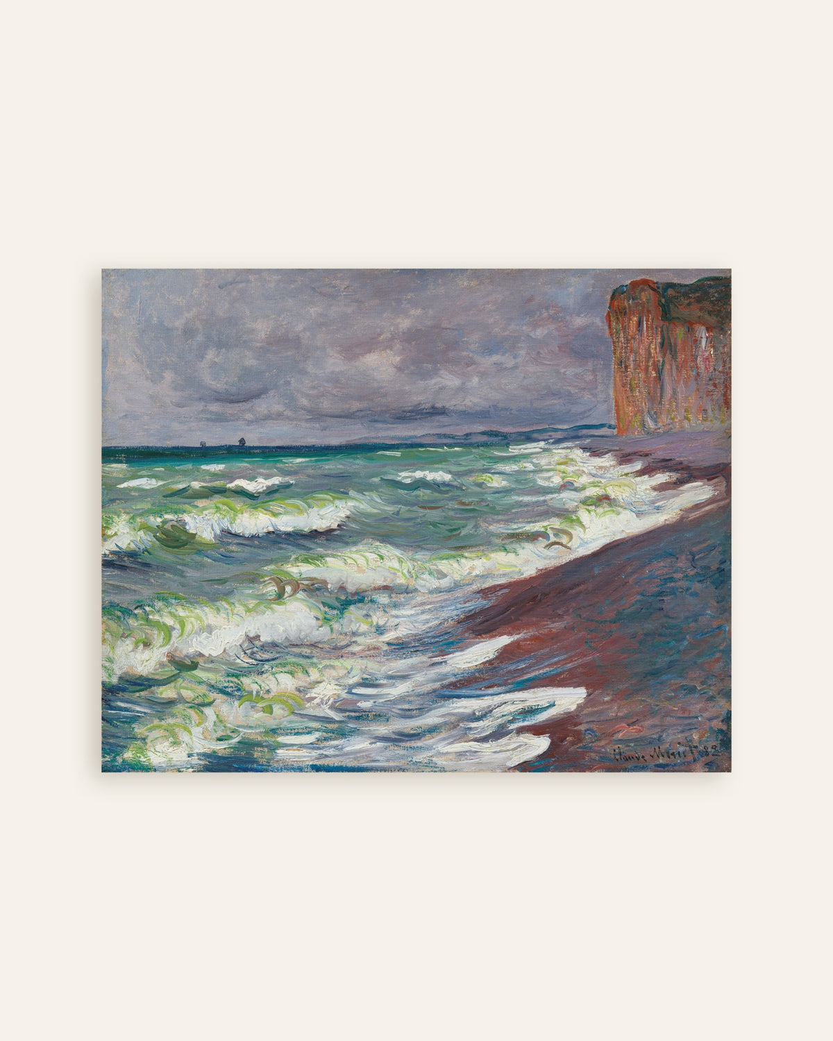 Plakat Wzburzone morze w Pourville (1882), Claude Monet, miniatura
