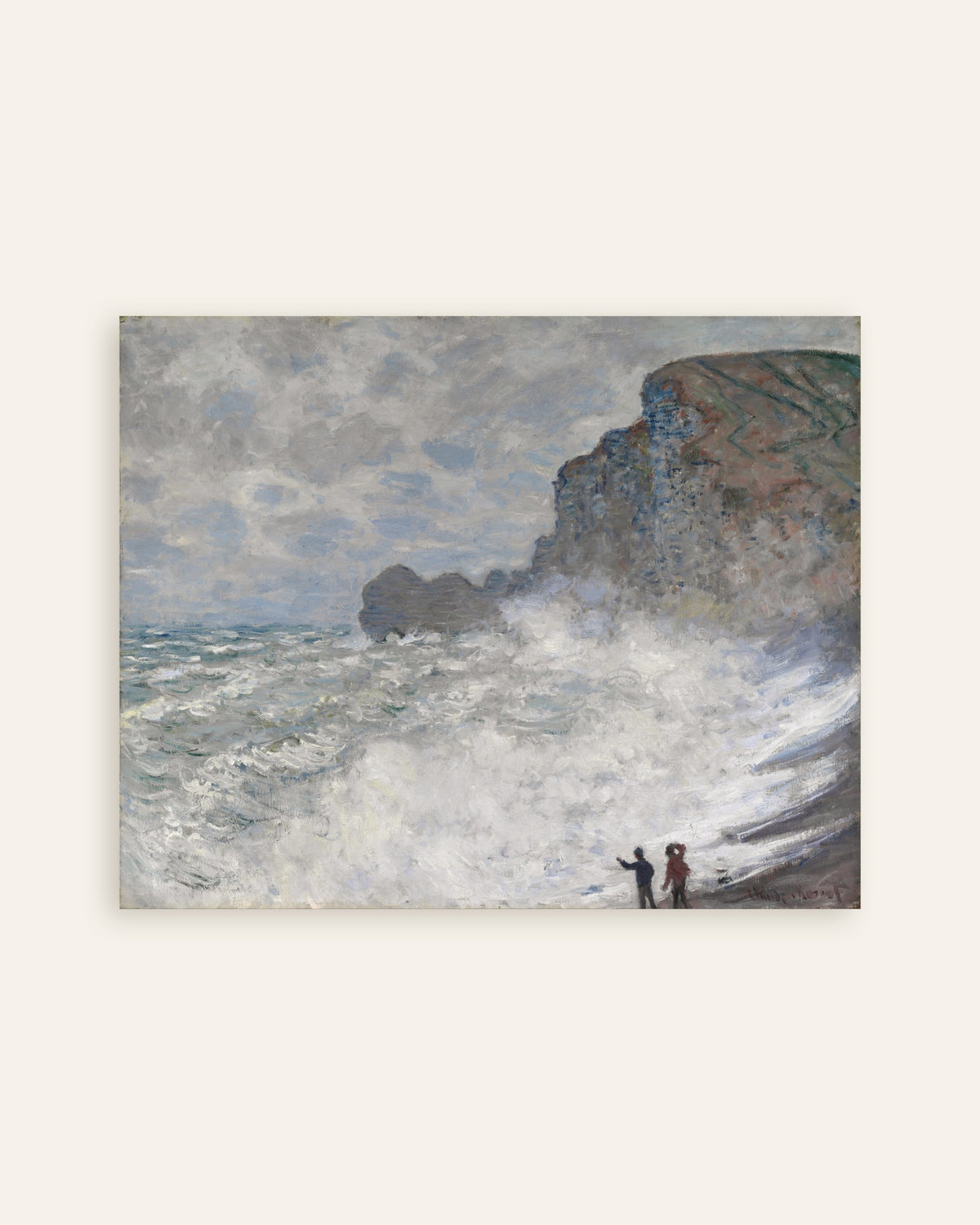 Plakat Sztorm w Étretat (1883), Claude Monet, miniatura