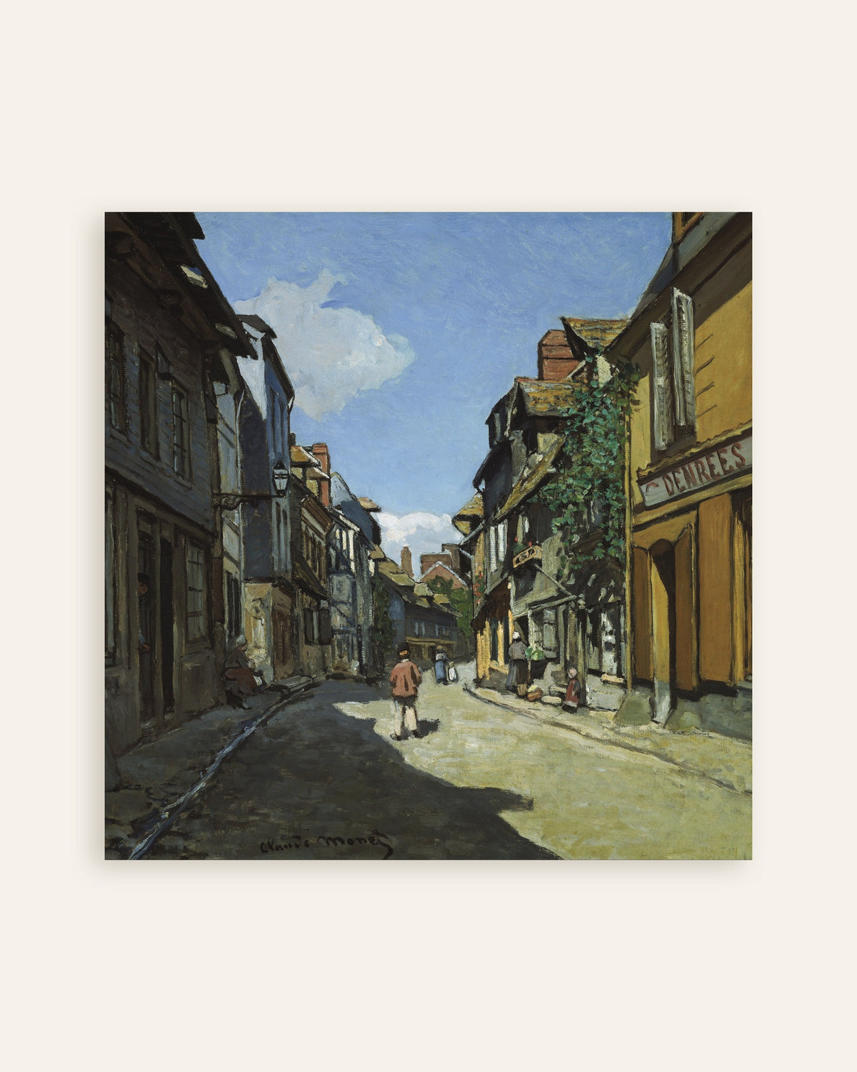 Plakat Ulica de la Bavole w Honfleur (1864), Claude Monet, miniatura