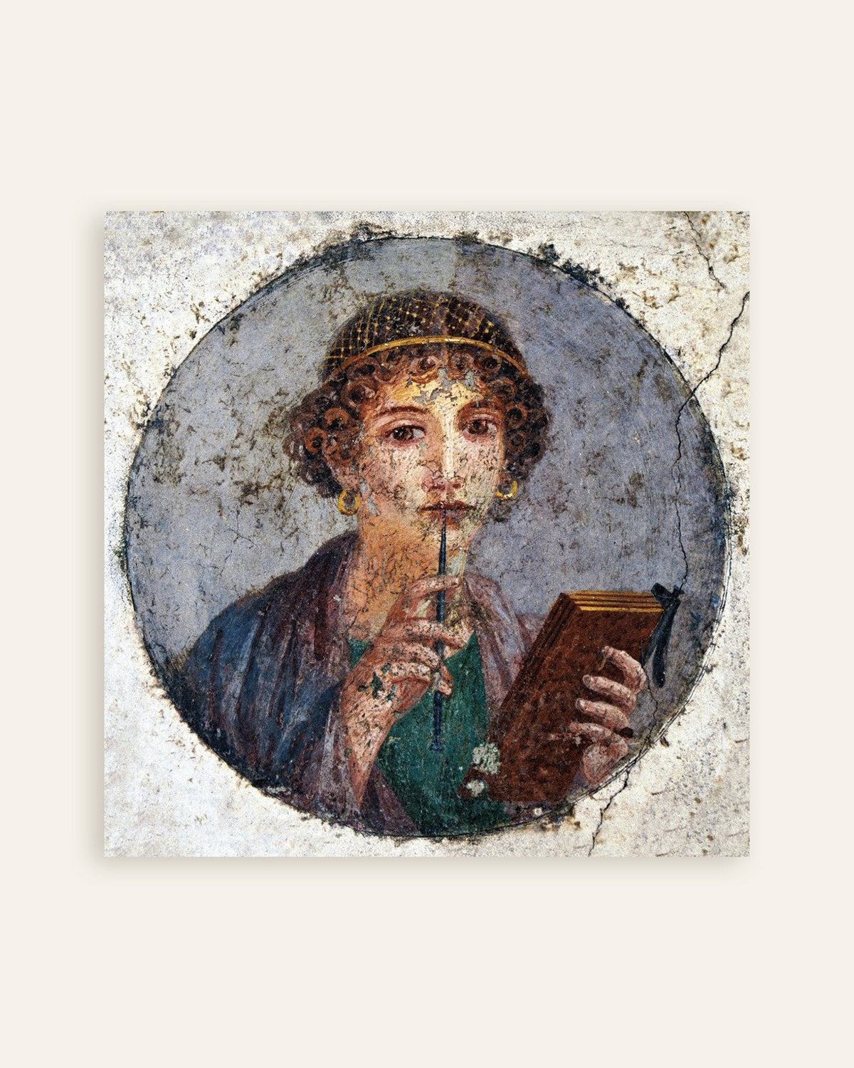 Plakat z freskiem Safony z Pompejów