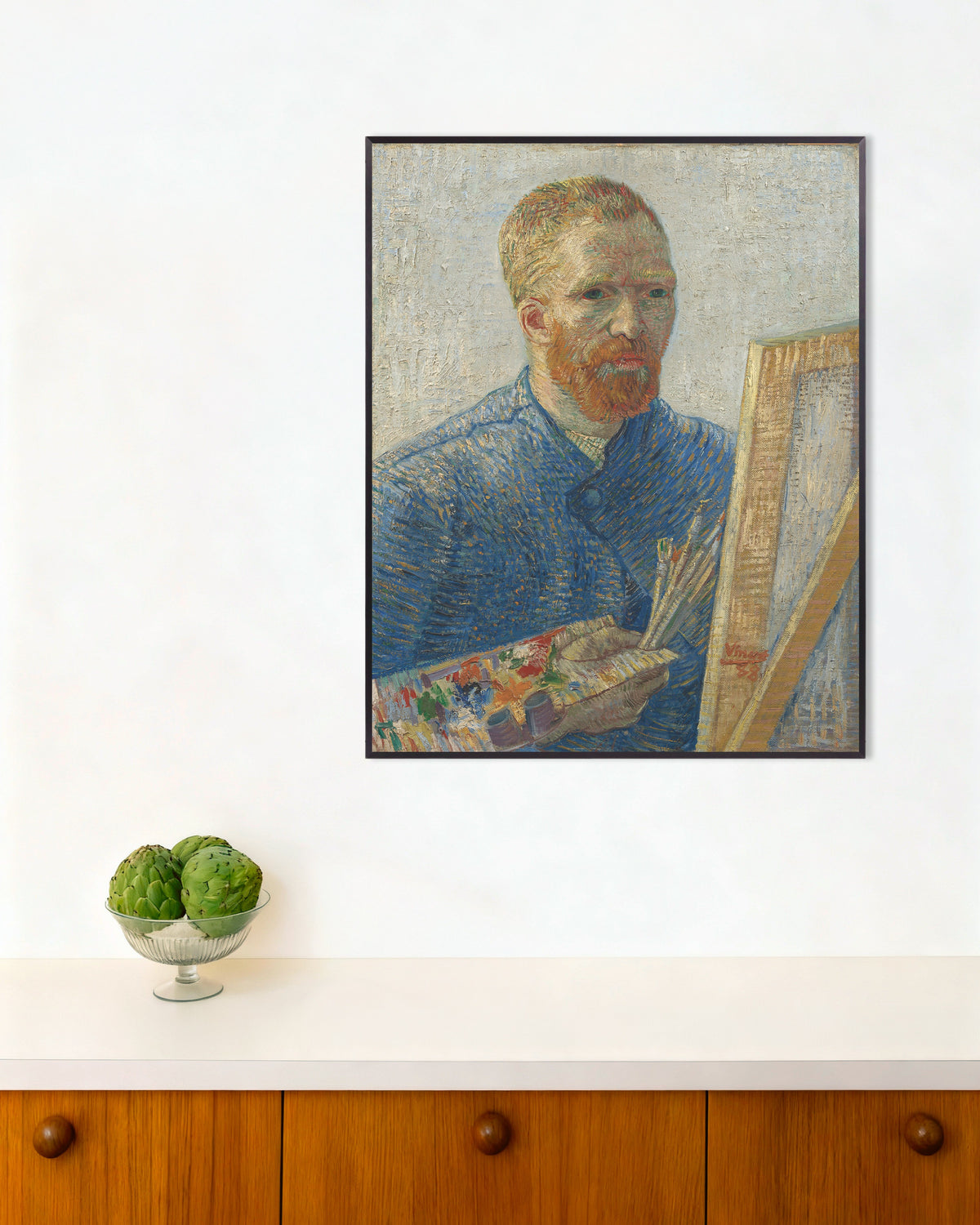 Plakat Autoportret jako malarz (1888), Vincent van Gogh, w metalowej ramie