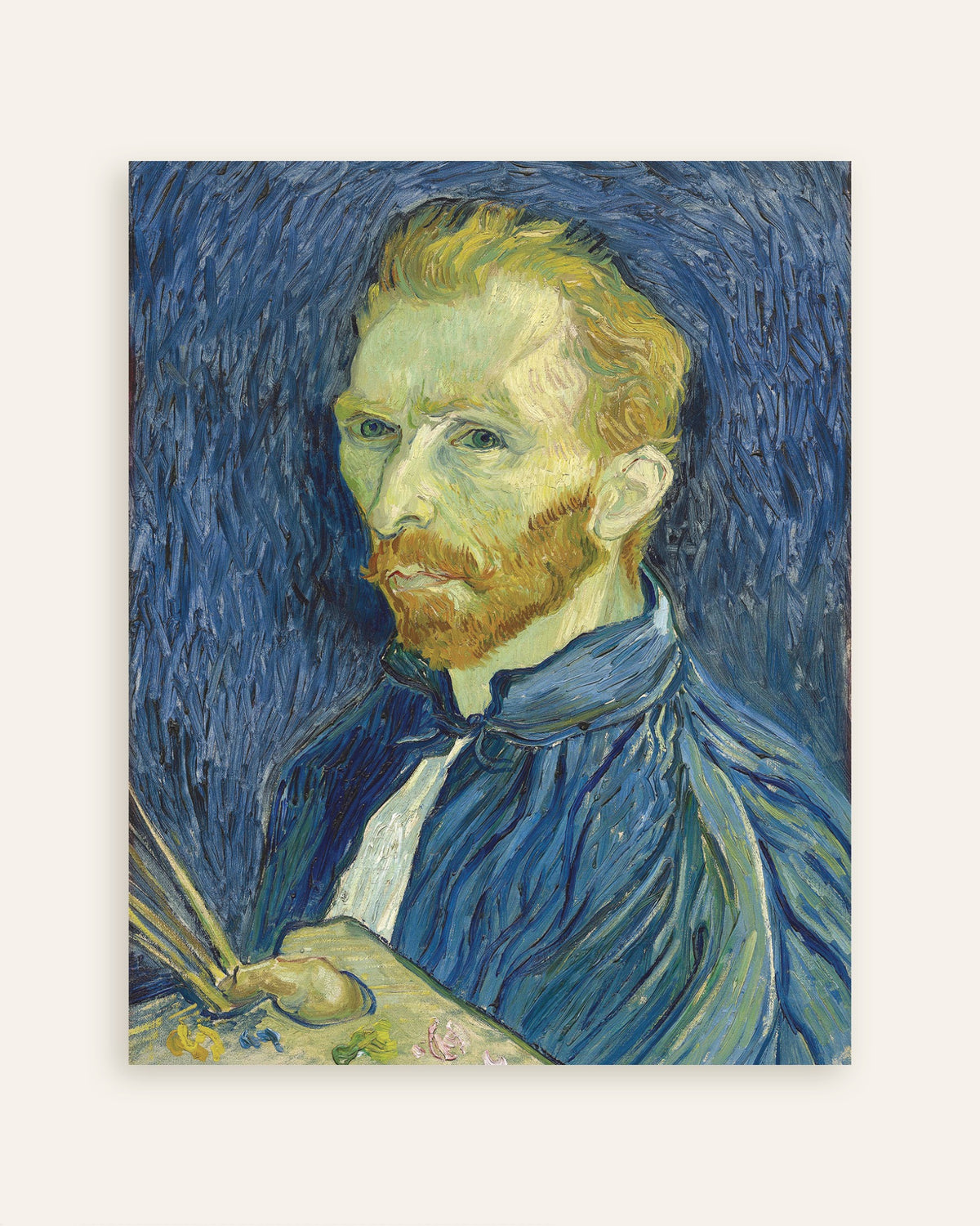 Plakat „Autoportret z paletą (1889) Vincenta van Gogha”, miniatura