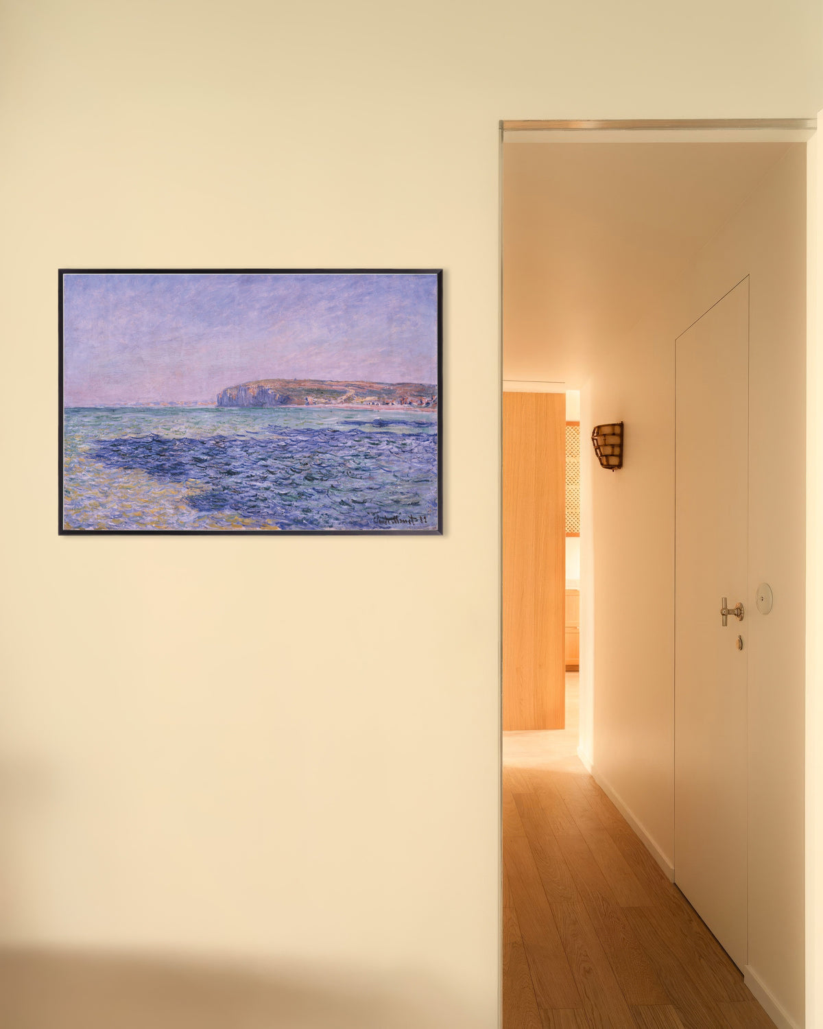Plakat Cienie na morzu, klify w Pourville (1882), Claude Monet, w metalowej ramie
