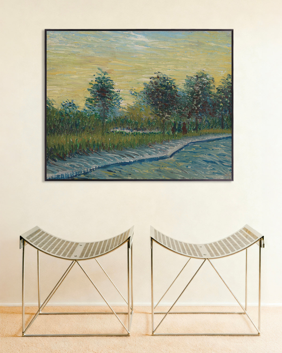Plakat „Place Saint-Pierre o zachodzie słońca (1887), Vincent van Gogh” w metalowej ramie