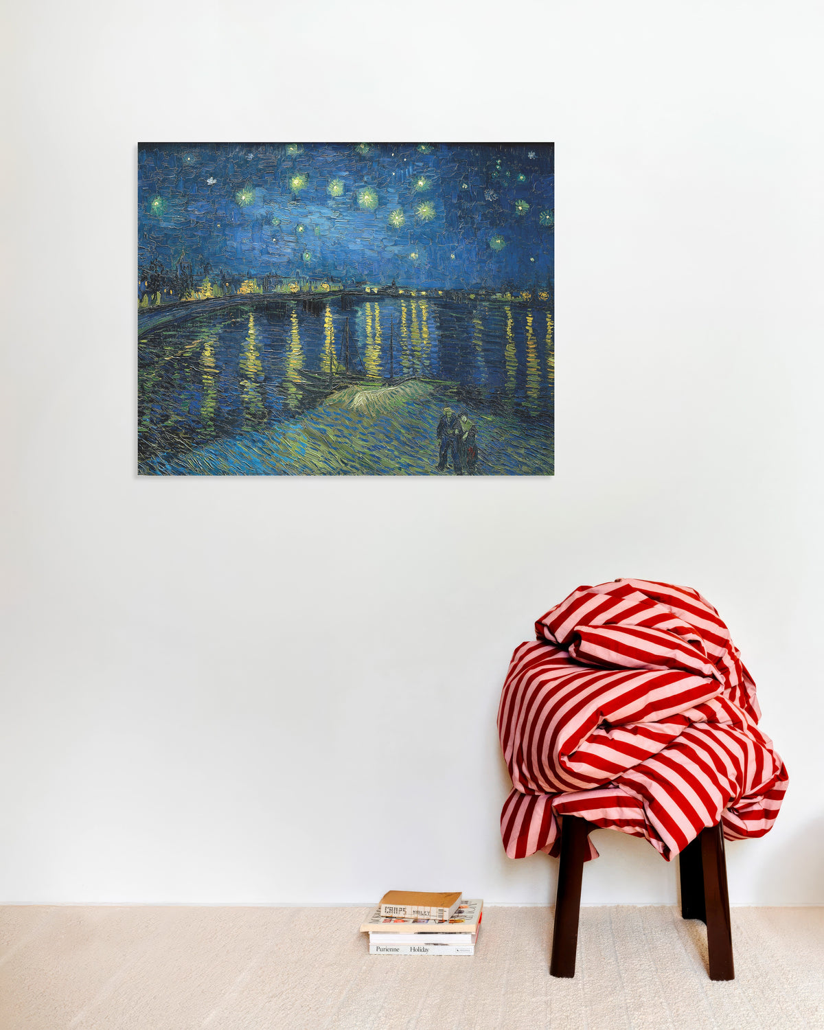 Plakat z reprodukcją obrazu „Gwiaździsta noc nad Rodanem (1888), Vincent van Gogh”