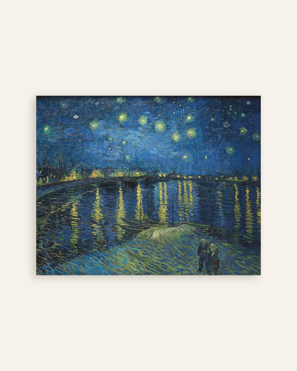 Plakat z reprodukcją obrazu „Gwiaździsta noc nad Rodanem (1888), Vincent van Gogh”, miniatura