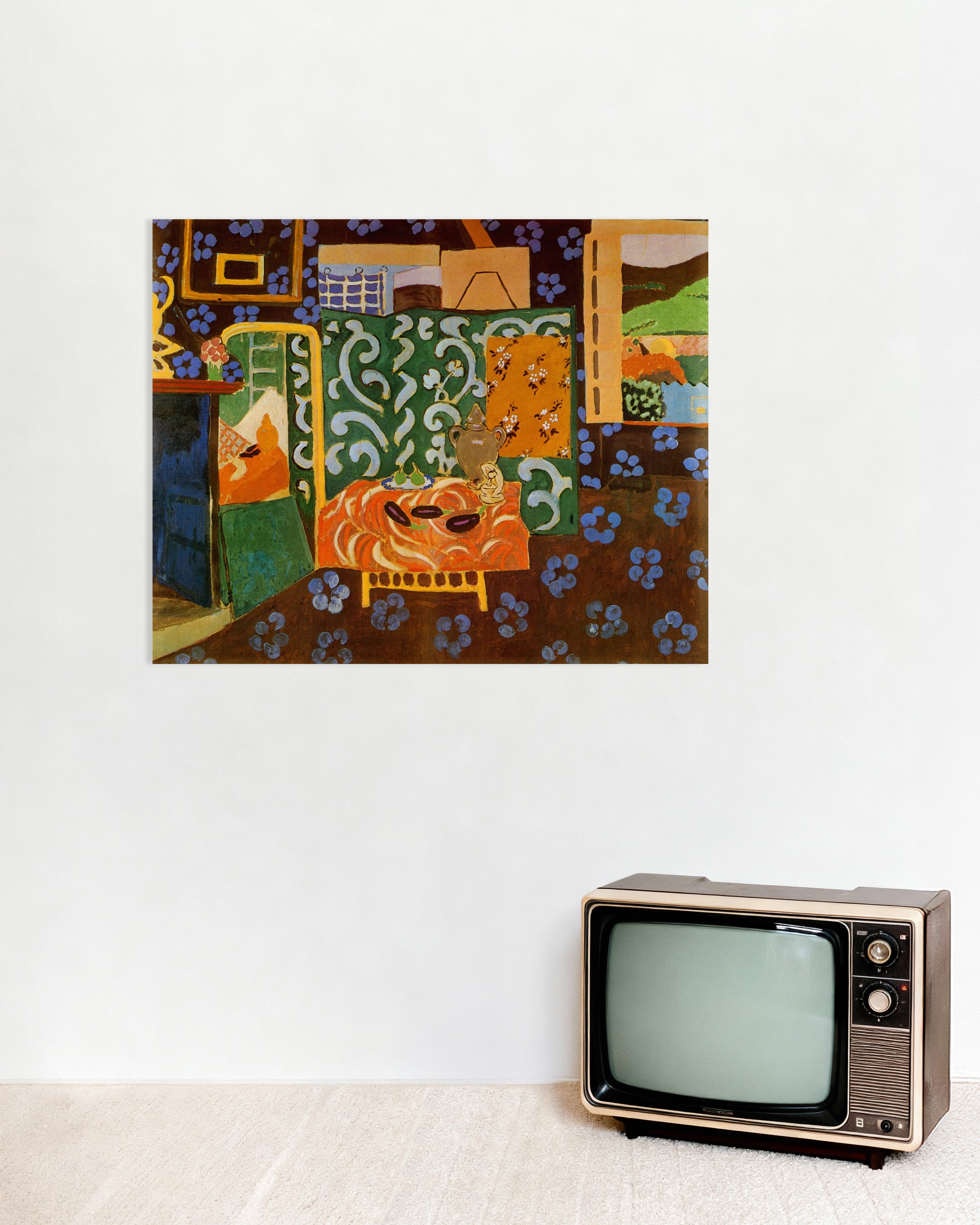 Poster of Still life with aubergines (1911) by Henri Matisse