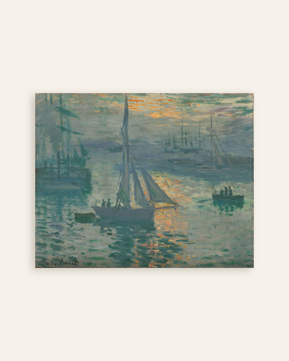 Plakat Wschód słońca, pejzaż morski (1873), Claude Monet, miniatura