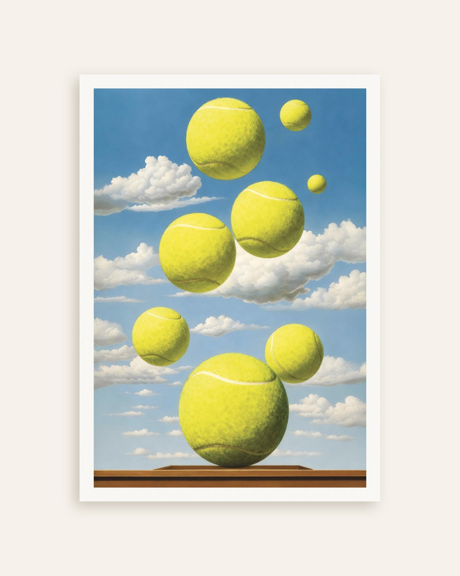 Poster of Tennis balls poster – Surreal sports art print, thumbnail