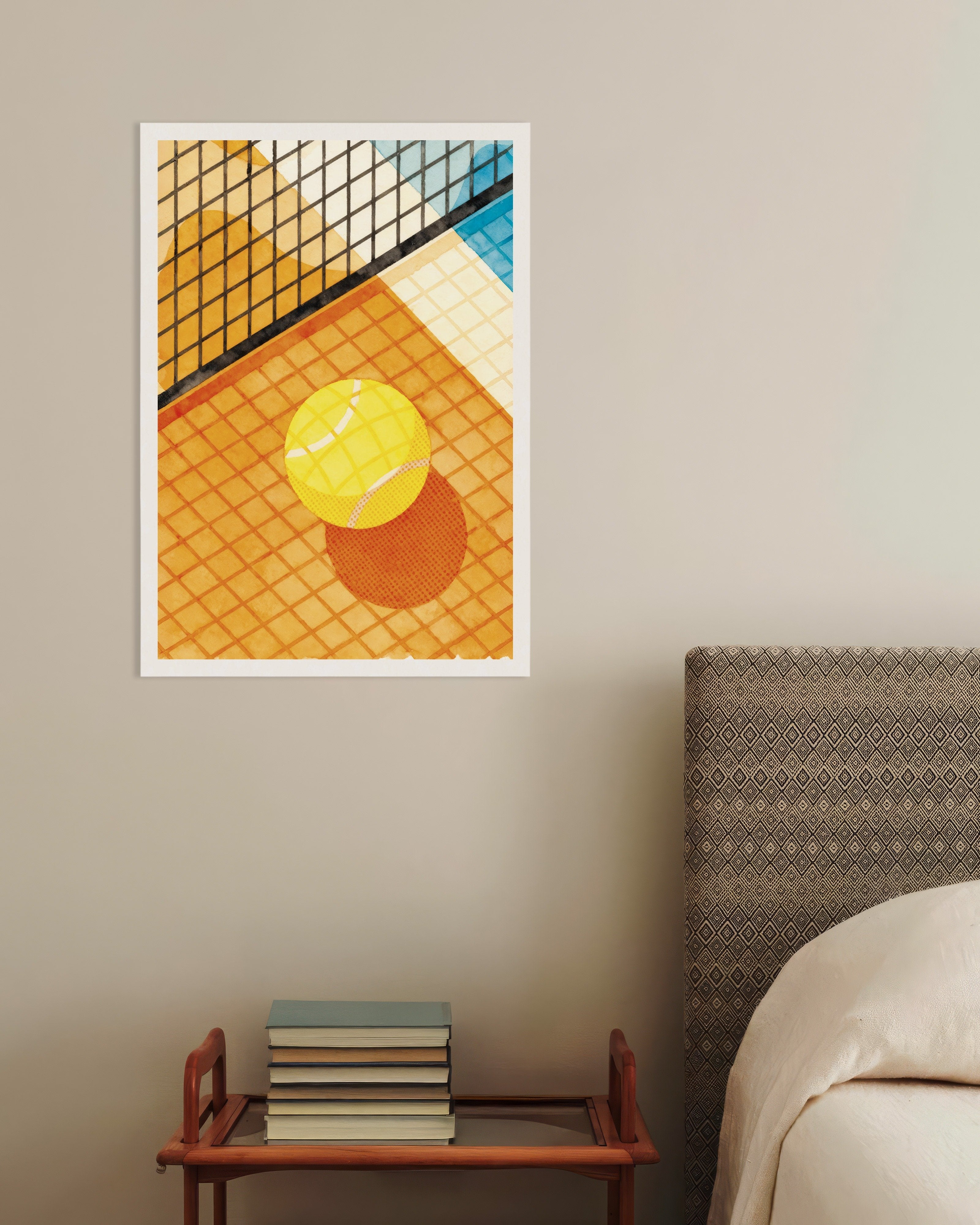 Poster of Tennis poster – Watercolor sports art print