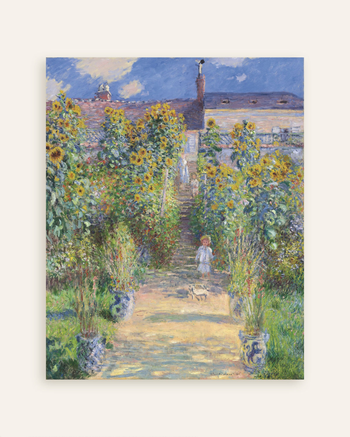 Plakat Ogród artysty w Vétheuil (1881), Claude Monet, miniatura