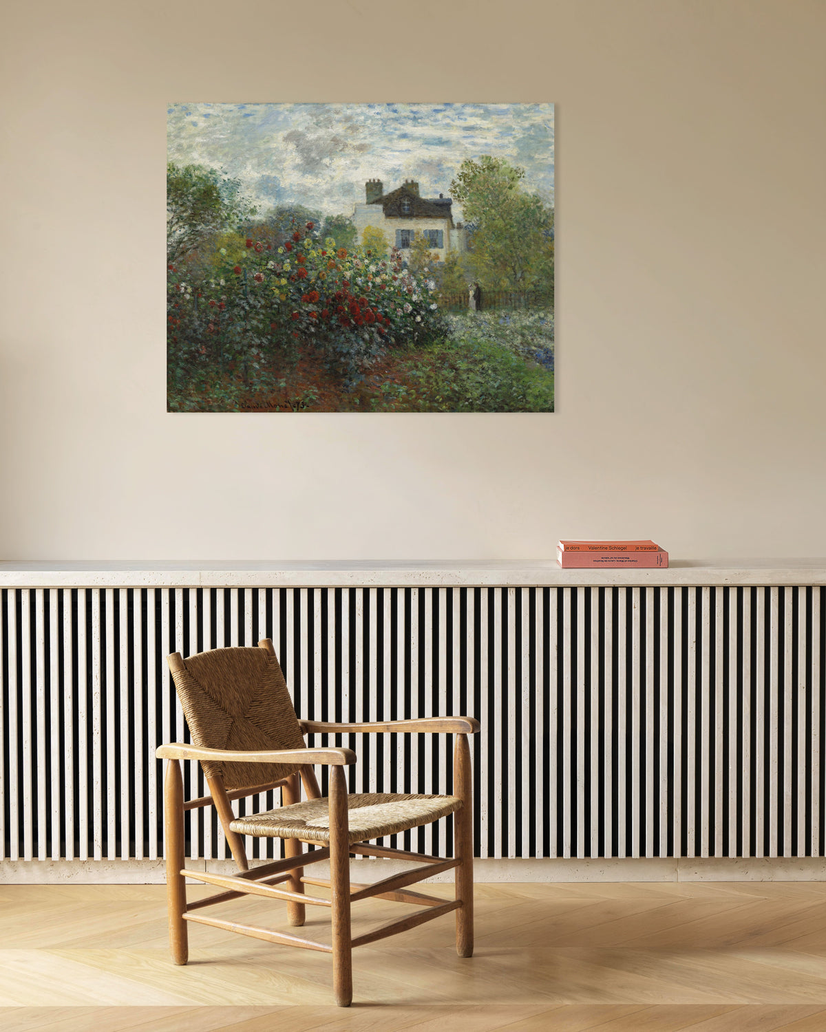 Plakat Ogród artysty w Argenteuil, zakątek z daliami (1873), Claude Monet