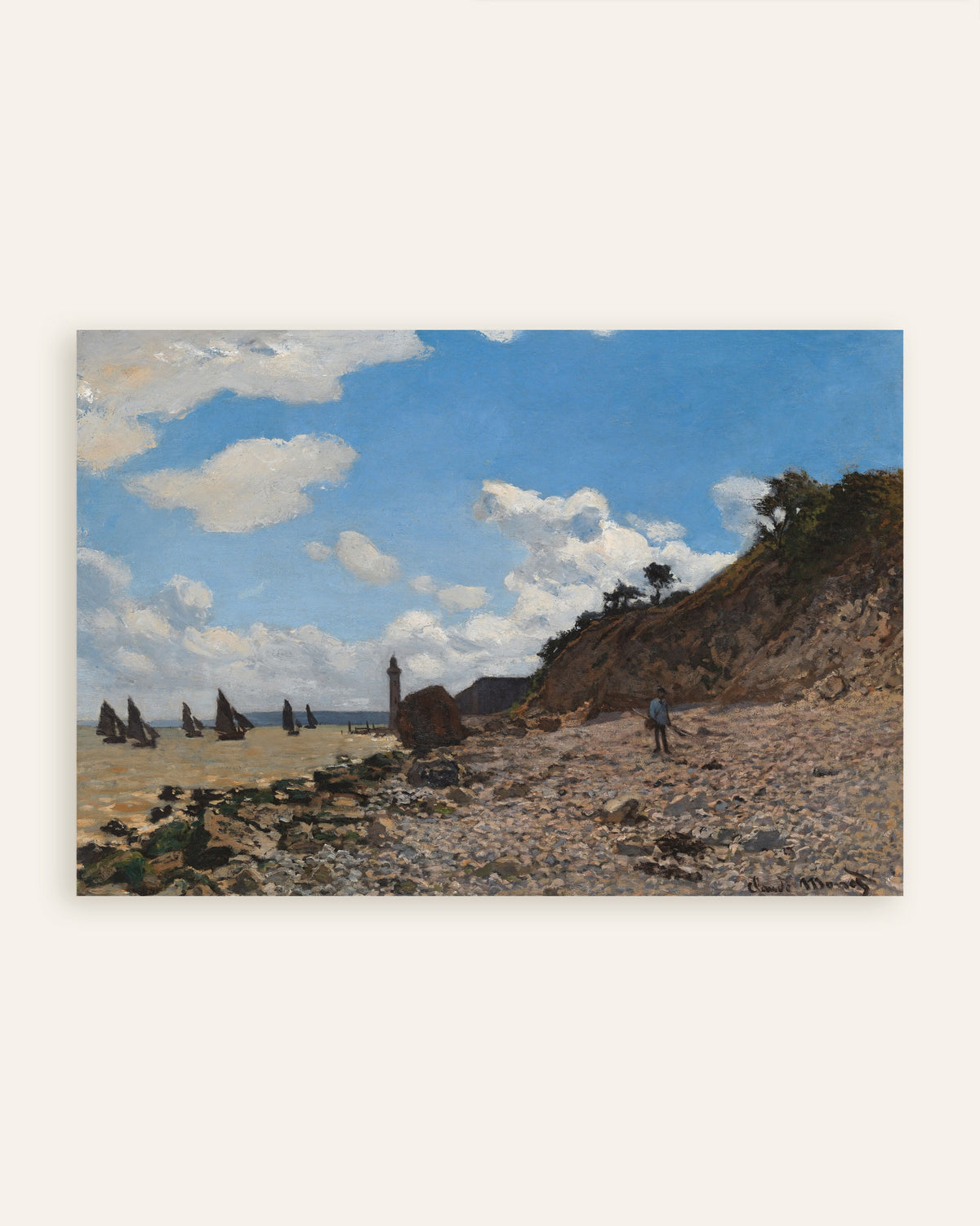 Plakat Plaża w Honfleur (1864–1866), Claude Monet, miniatura