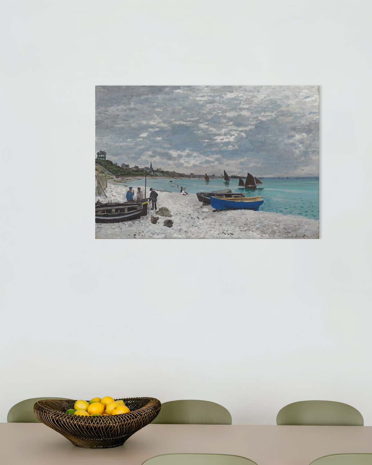 Plakat Plaża w Sainte-Adresse (1867), Claude Monet