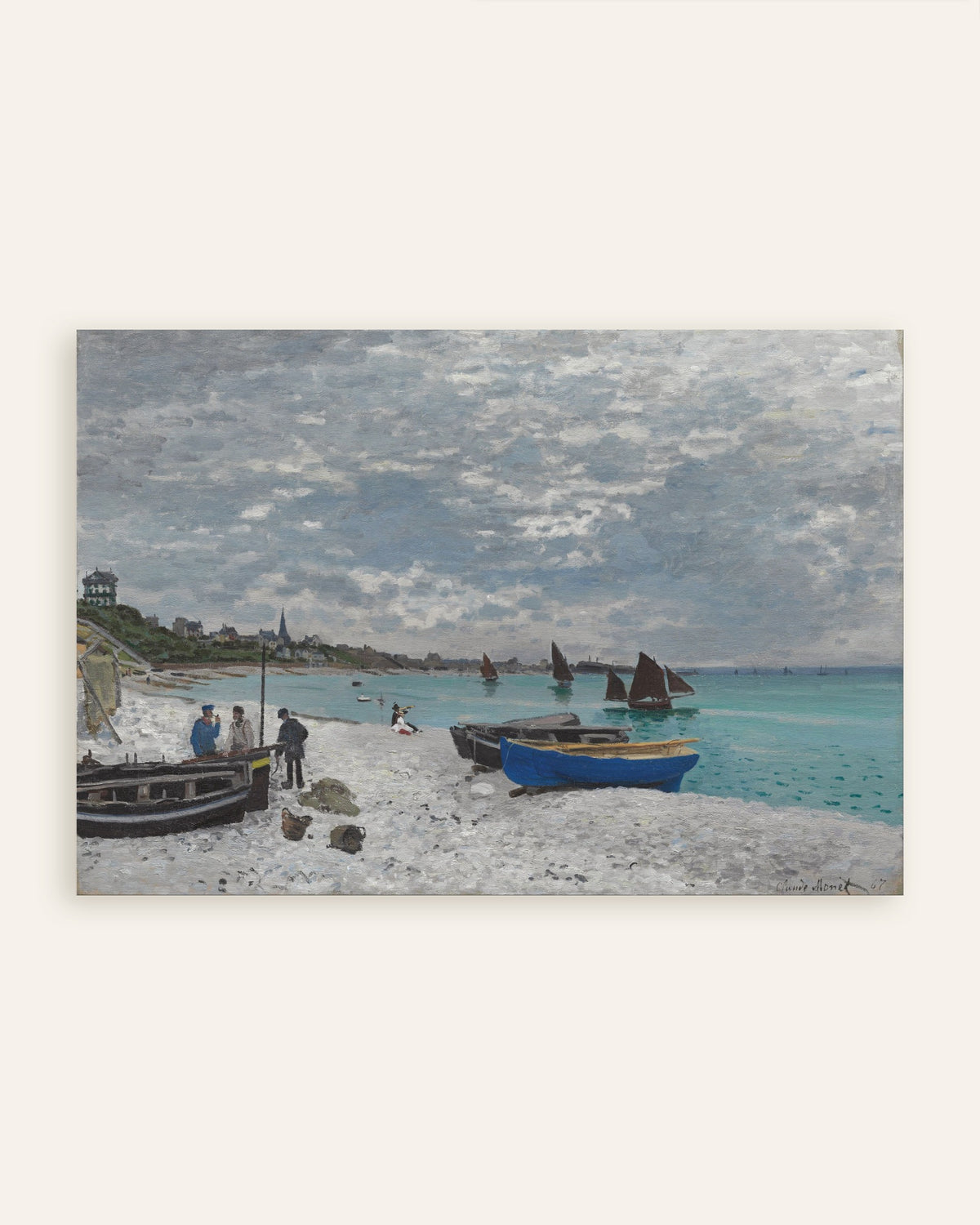 Plakat Plaża w Sainte-Adresse (1867), Claude Monet, miniatura
