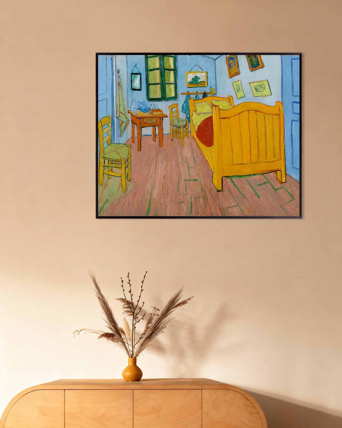 Plakat Sypialnia (1888), Vincent van Gogh, w metalowej ramie