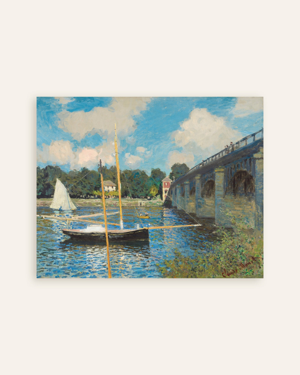 Plakat Most przy Argenteuil (1874), Claude Monet, miniatura
