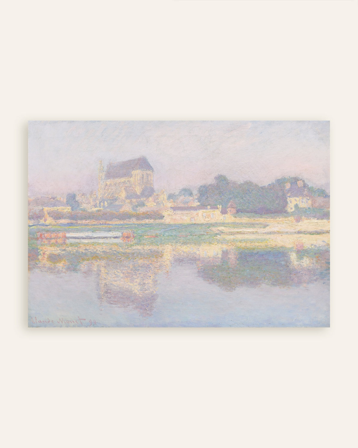 Plakat Kościół w Vernon, słońce (1894), Claude Monet, miniatura